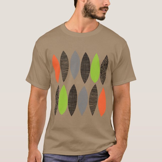 Texturerade Löv 02 Tee Shirt (Framsida)