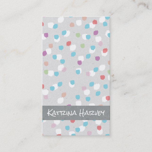 Texturerade märken (fruktiga) visitkort (Framsida)