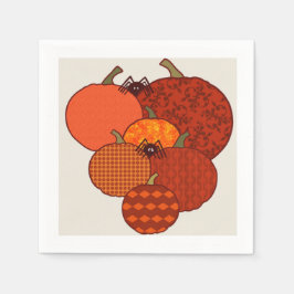 Texturerade pumpor med fuzzy spiders pappersservett