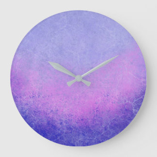 Texturerade purpurfärgade Ombre Stor Klocka