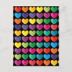 Texturerade regnbågsördar vykort
