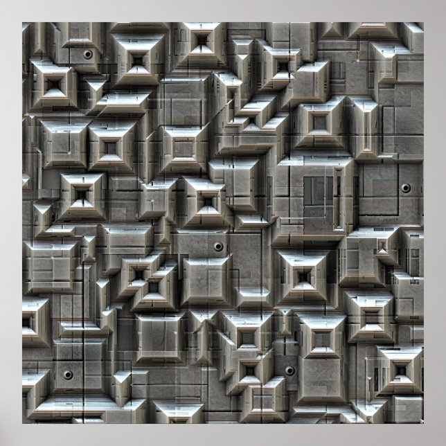 Texturerade rymdplattor poster (Framsidan)