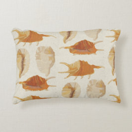 Texturerade seashceller prydnadskudde