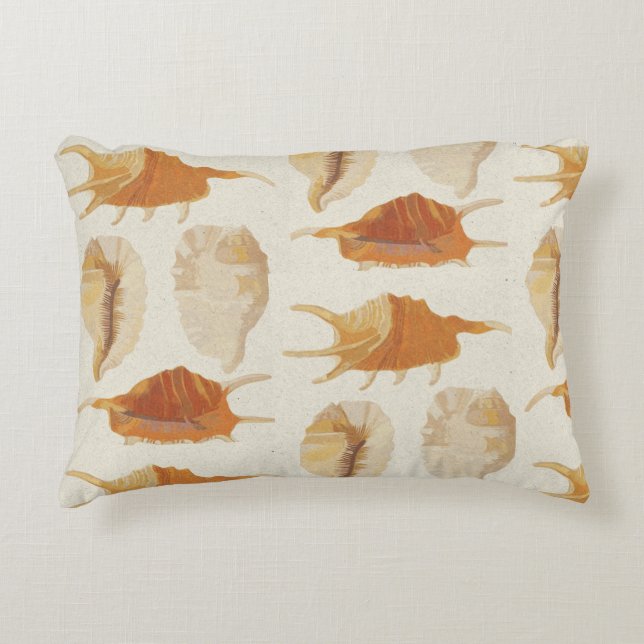 Texturerade seashceller prydnadskudde (Framsidan)