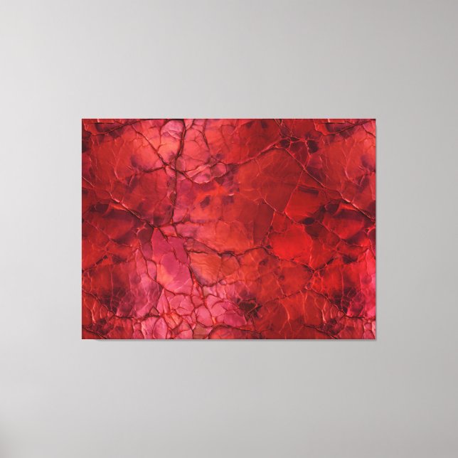 Texturerade, sprickor, vevar i djuprött canvastryck (Framsida)