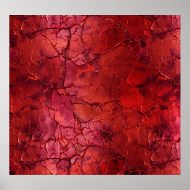 Texturerade, sprickor, vevar i djuprött poster (Framsidan)