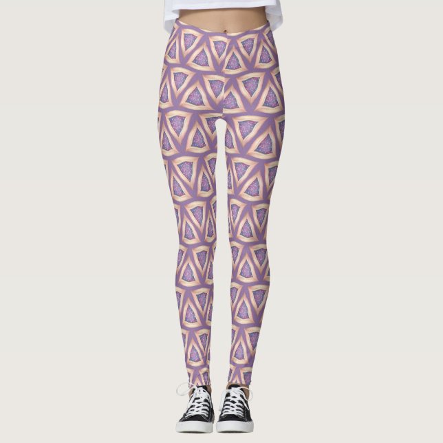 texturerade trianglar leggings (Framsida)