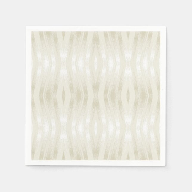 Texturerat ädel ljust beige och vitt pappersservett (Framsidan)