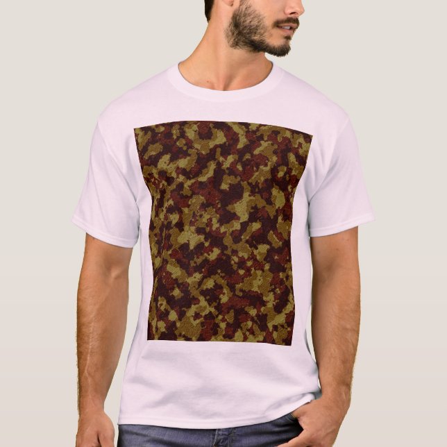 Texturerat digitalt multi-terrängkamouflage-mönste t shirt (Framsida)