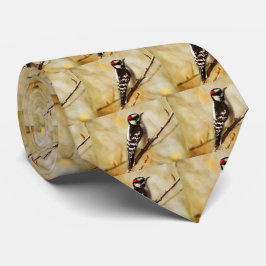 Texturerat Downy Woodpecker Manar Tie Slips