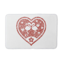 Texturerat Heart Flamingo Kärlek Badrumsmatta