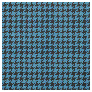 Texturerat Houndstooth för kricka svart Tyg