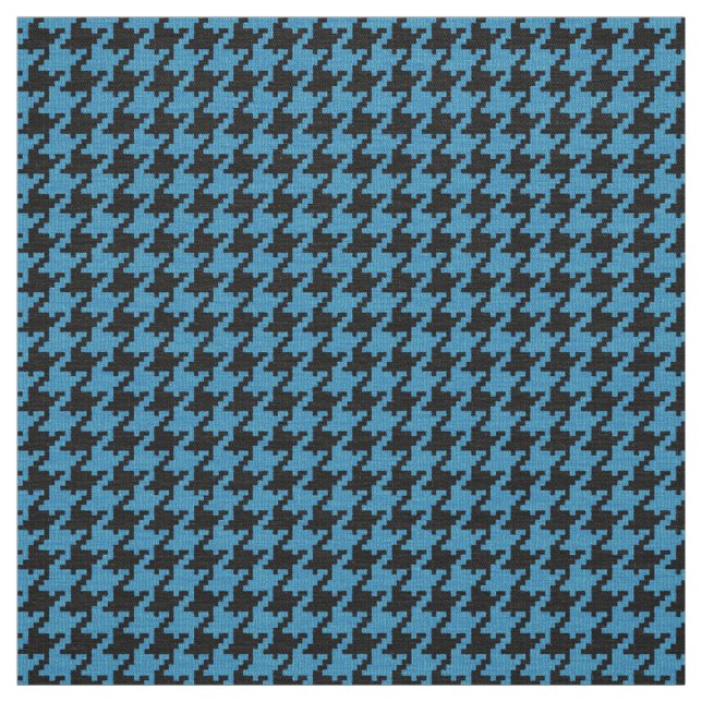 Texturerat Houndstooth för kricka svart Tyg (Provkarta)