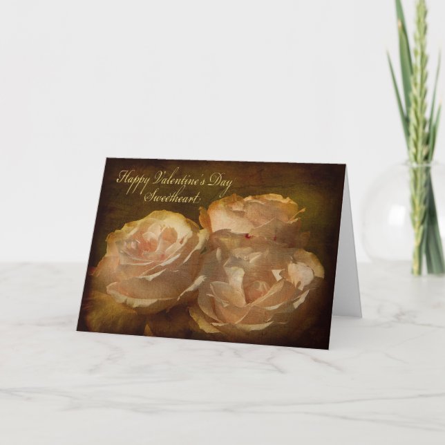 Texturerat kort för alla hjärtans dag i Ro (Framsida)