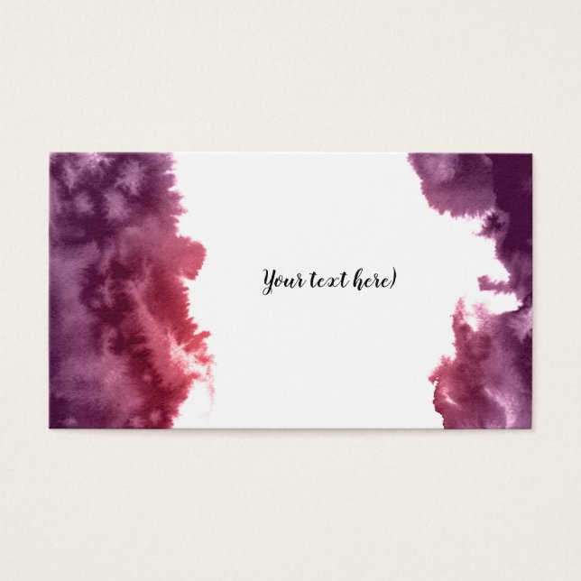 Texturerat kort med vattenfärg. (Framsidan)