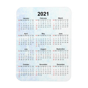 Texturerat månadsvis 2021 magnet