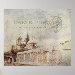 Texturerat notre-namn poster