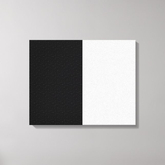 Texturerat Plain Black and White Canvastryck (Framsida)