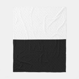 Texturerat Plain Black and White Fleecefilt