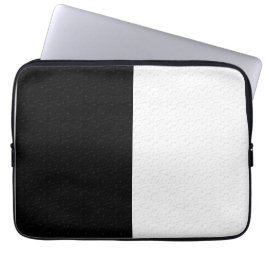 Texturerat Plain Black and White Laptop Fodral