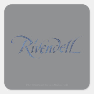 Texturerat Rivendell namn Fyrkantigt Klistermärke