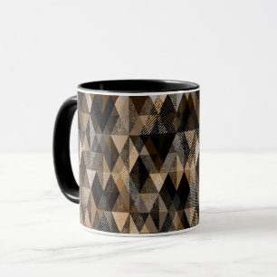 Texturerat rombbrunt med beige mugg