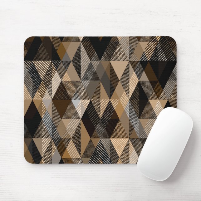 Texturerat rombbrunt med beige musmatta (Med mus)