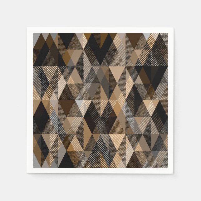Texturerat rombbrunt med beige pappersservett (Framsidan)