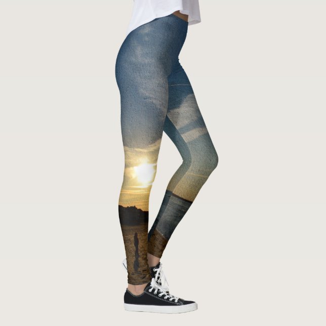 Texturerat Sunset av Shirley Taylor Leggings (Höger)