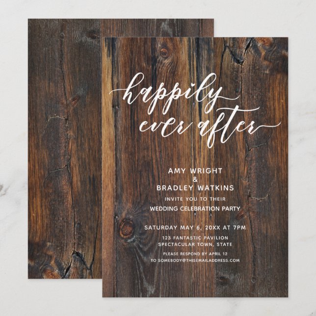 Texturerat trä som ofta efter inbjudningar (Fram/baksida)