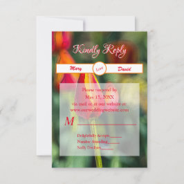Texturerat Tulip Garden Wedding OSA Kort