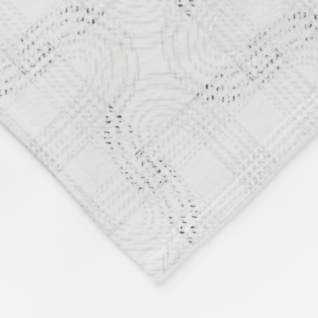 Texturerat vitt fast. fleecefilt (Hörn)