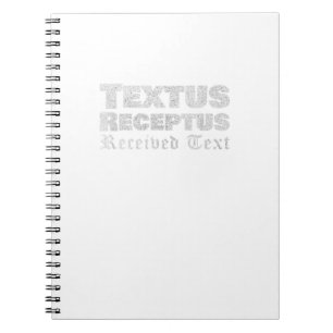 Textus Receptus Latin Ord för mottagen text Chris Anteckningsbok