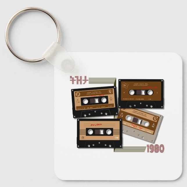 Tezeta Throwback Tunes Cassette-band Nyckelring (Framsida)