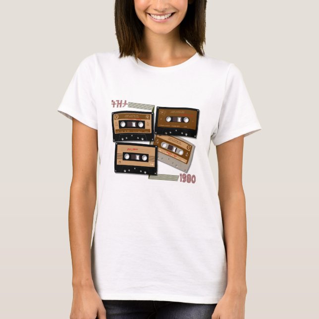 Tezeta Throwback Tunes Cassette-band T Shirt (Framsida)