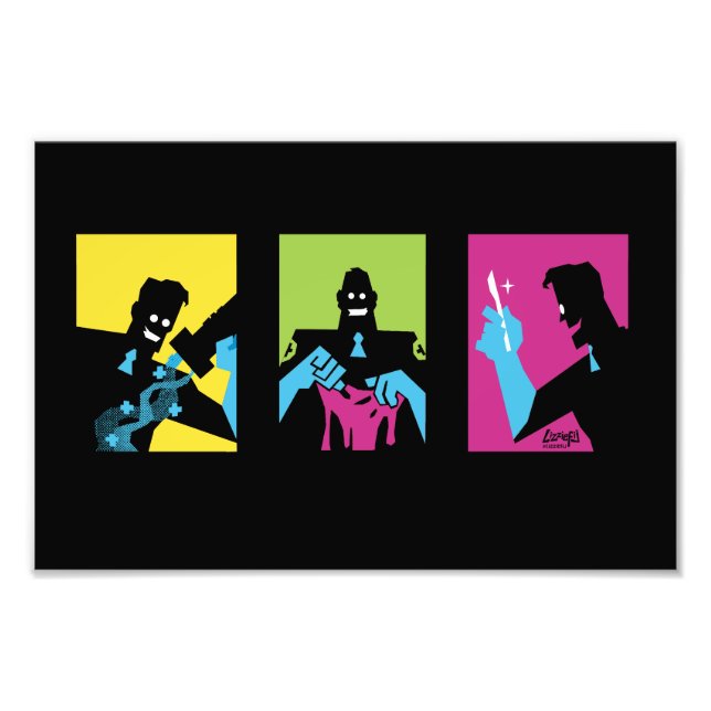 TF2 BLU-medietriptych teckentavtryck Fototryck (Framsidan)