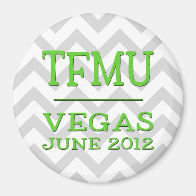TFMU Vegas Lime Chevron Magnet (Framsidan)