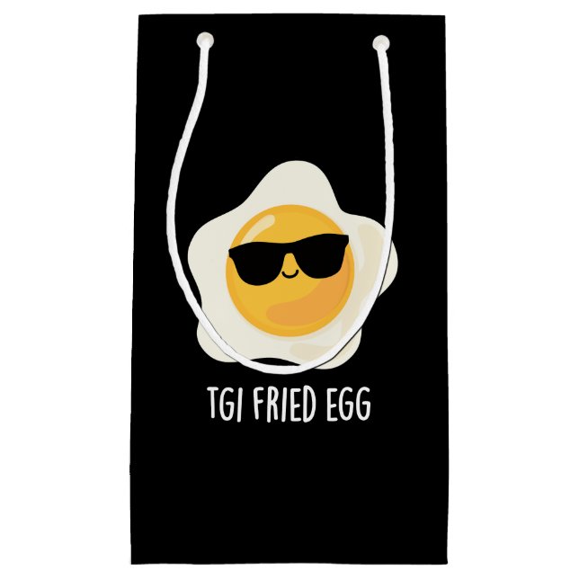 TGI Fried Egg Funny Food Pun Mörk BG (Framsidan)