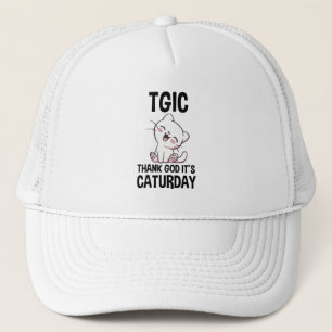 TGIC Tack Gud Det Är Kattlördag Keps