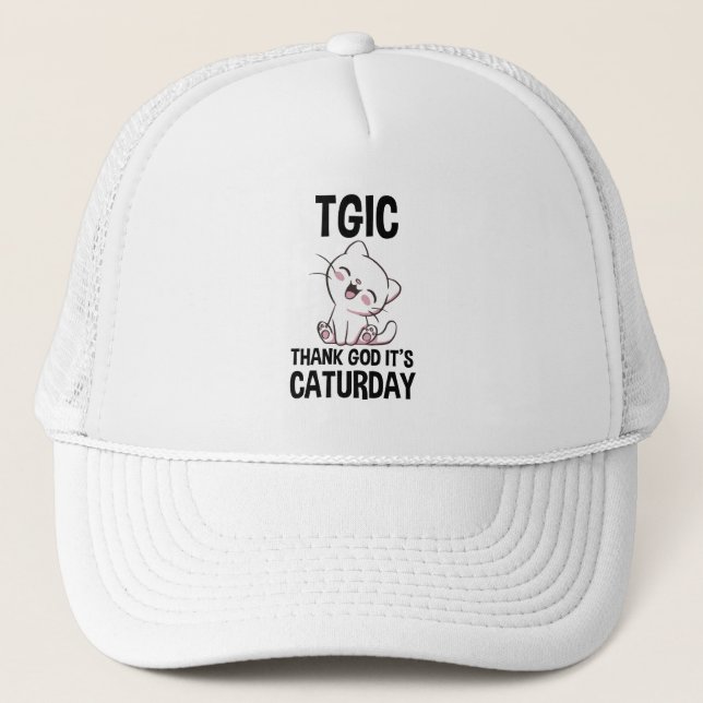 TGIC Tack Gud Det Är Kattlördag Keps (Framsida)