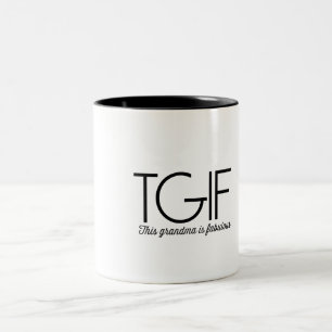 TGIF. Denna mormor är sagolik! Två-Tonad Mugg