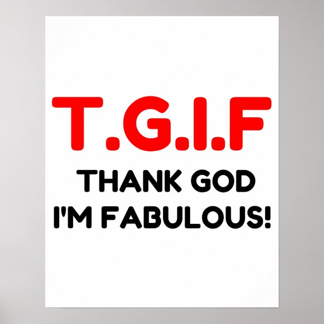 TGIF FABULOUS POSTER (Framsidan)