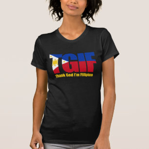 TGIF-Filipina med filippinsk flagga Tee Shirt