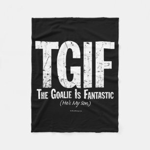 TGIF: Goalie är Fantastiskt (Hockey) Fleecefilt