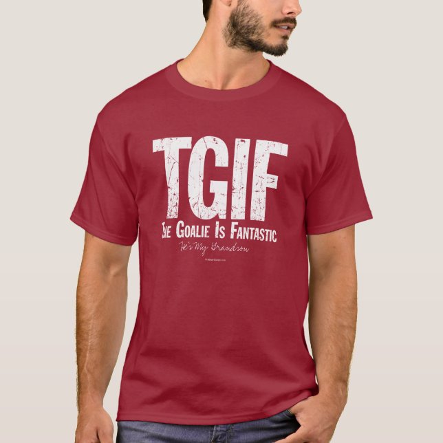 TGIF: Goalien är fantastisk (hockey) Tee (Framsida)