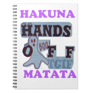 TGIF Hakuna Matata Händer av Boo Funny Ansikte Anteckningsbok Med Spiral