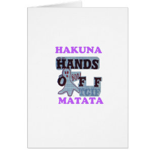 TGIF Hakuna Matata Händer av Boo Funny Ansikte Hälsningskort