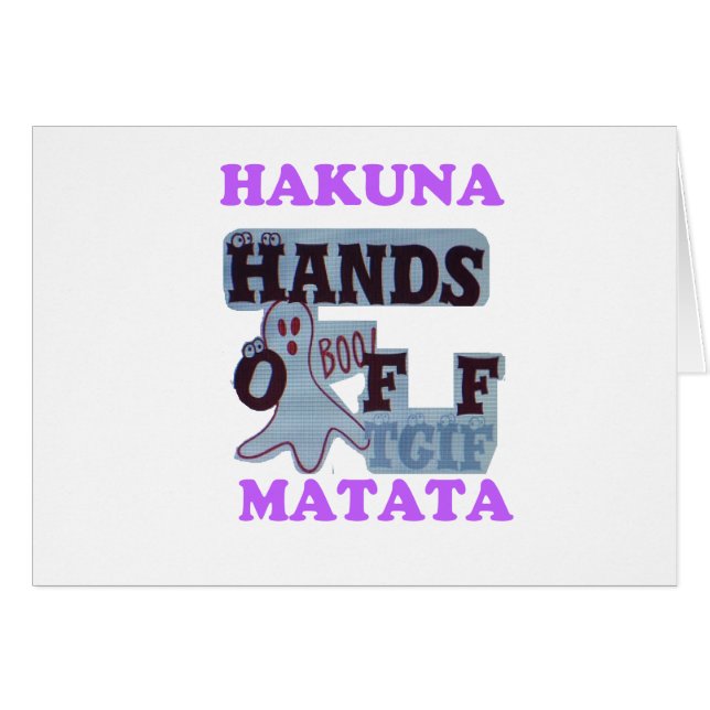 TGIF Hakuna Matata Händer av Boo Funny Ansikte Hälsningskort (Framsidan Horizontal)