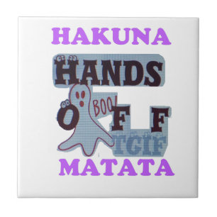 TGIF Hakuna Matata Händer av Boo Funny Ansikte Kakelplatta