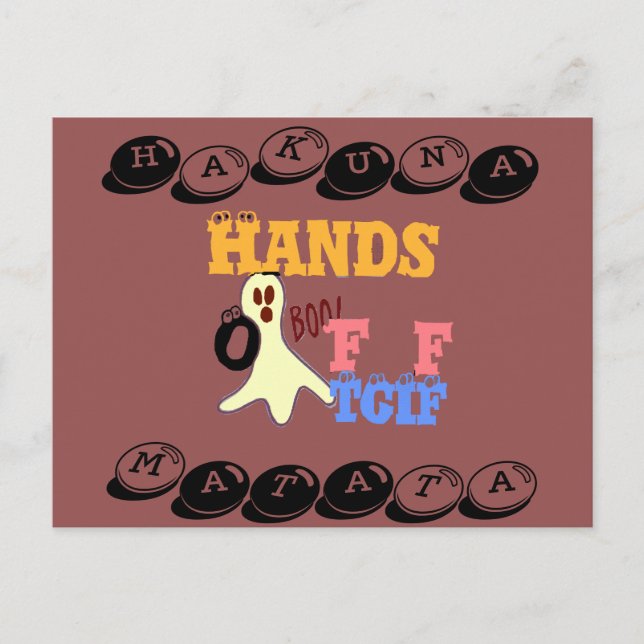 TGIF Hakuna Matata händerna av Boo! Postkort Vykort (Framsida)